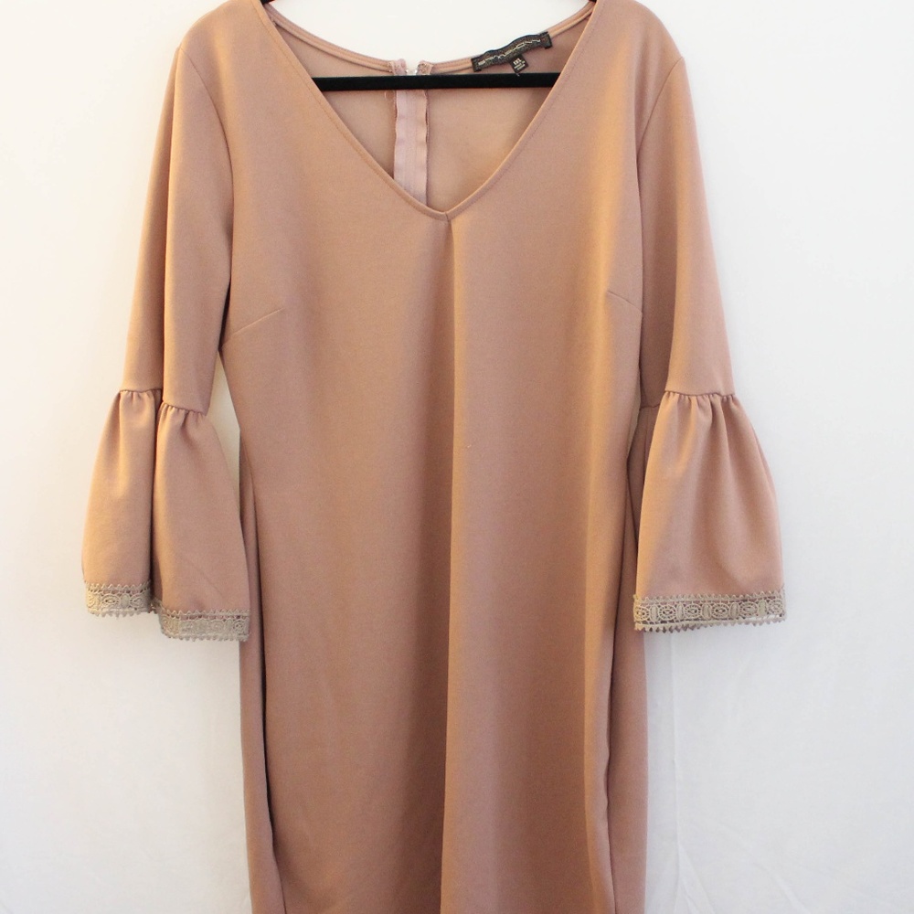 Blush 3/4 Bell Sleeve Dress